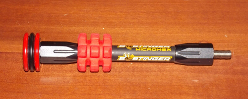 Estabilizador Bee Stinger MicroHex 6" en negro mate con rojo - B Stinger - Imagen 6 de 7