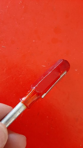 NOS XceLite TW-140 Terminal Wrench Slotted Nut Transistor Radio Driver Red - Picture 4 of 14