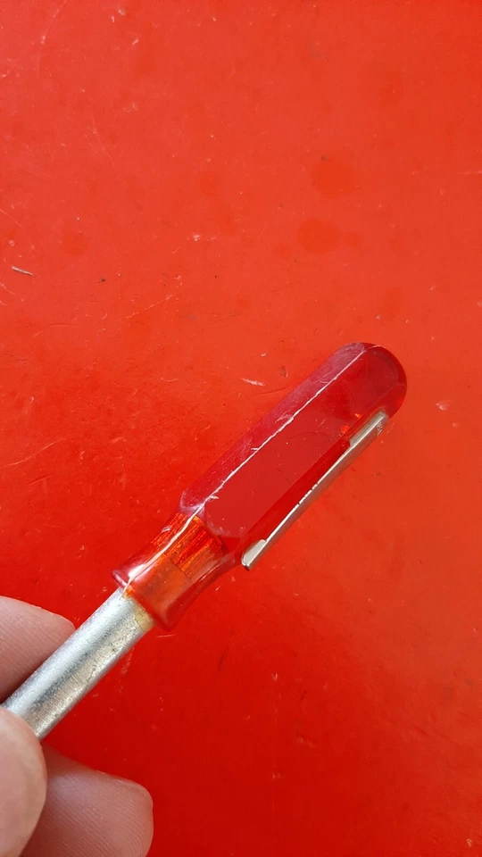 NOS XceLite TW-140 Terminal Wrench Slotted Nut Transistor Radio Driver Red - Image 4 of 4