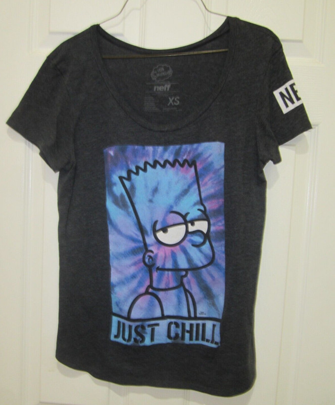 Neff The Simpsons "Just Chill" Shirt Size XS