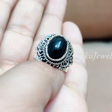 Black Onyx Gemstone 925 Sterling Silver Handwork Ring Great Selection Jewelry