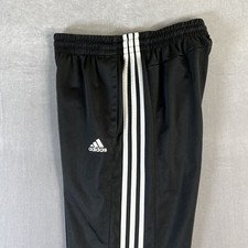 Adidas Track Pants Mens Small Black 3 Stripes Warm Up Classic Sweatpants