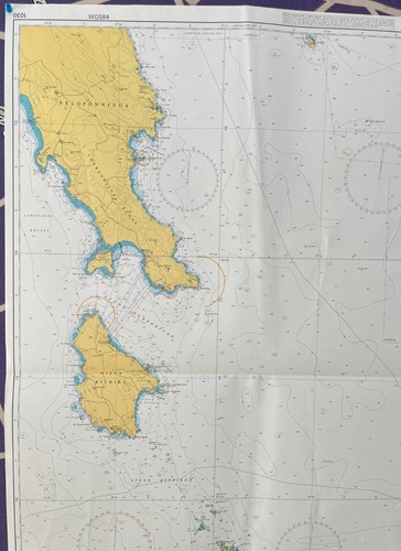 Admiralty 1030 GREECE SOUTH-WEST ENTRANCE CHANNELS TO THE AEGEAN SEA CHARTS MAP - Picture 5 of 8