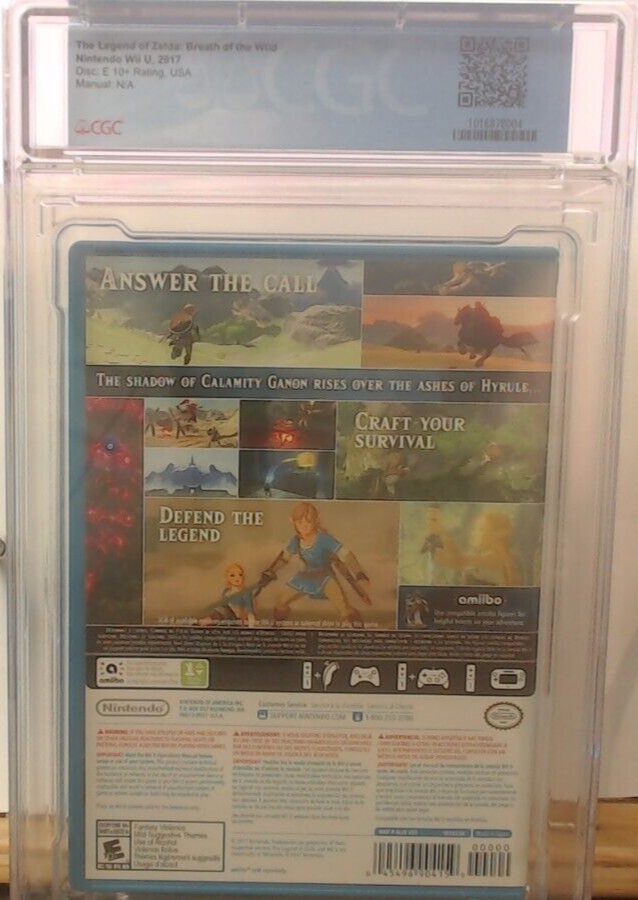 Wii U The Legend of Zelda Breath of the Wild Misprint CGC Graded 8.5