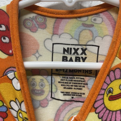 NIXX Baby Girls Bamboo Clothes SZ 6-12M Long Sleeve Convertible Zipper Romper - Picture 5 of 10
