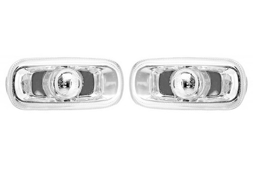 Side Indicators Set Clear For Audi A4 00-08 Repeater Pair Left Right - Picture 4 of 12