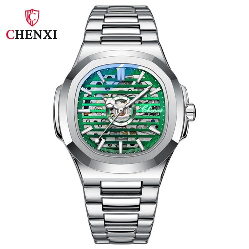 CHENXI Men Watch Automatic Mechanical Wristwatch Luxury Silver Business Watches - Picture 17 of 32
