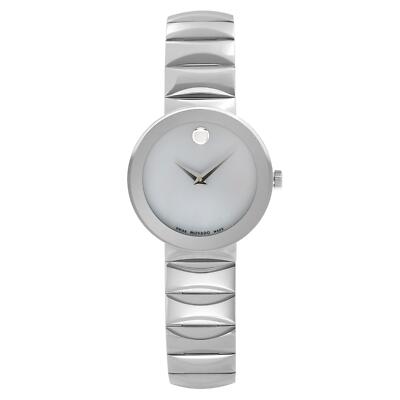 Movado Sapphire Museum 26mm Steel Grey MOP Dial Ladies Quartz