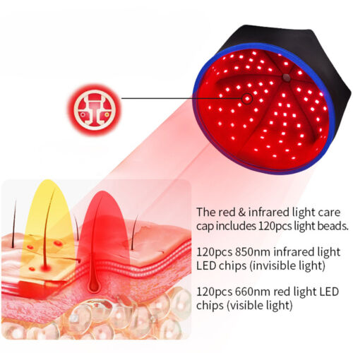 660+850nm Red&Infrared Light Therapy Cap Hat Hair Loss Regrowth Treatment Helmet - Picture 2 of 15