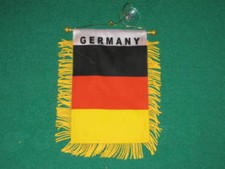 German Plain MINI BANNER FLAG GREAT FOR CAR HOME WINDOW MIRROR HANGING 2 SIDED