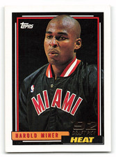 1992-93 Topps - Gold #278 HAROLD MINER Rookie RC Miami Heat   NICE CARD !!!. rookie card picture