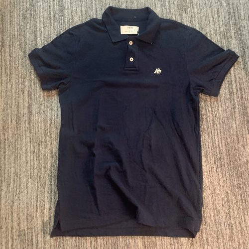 Aeropostale Men’s Size Large Short Sleeve Polo Shirt Navy Blue NWT