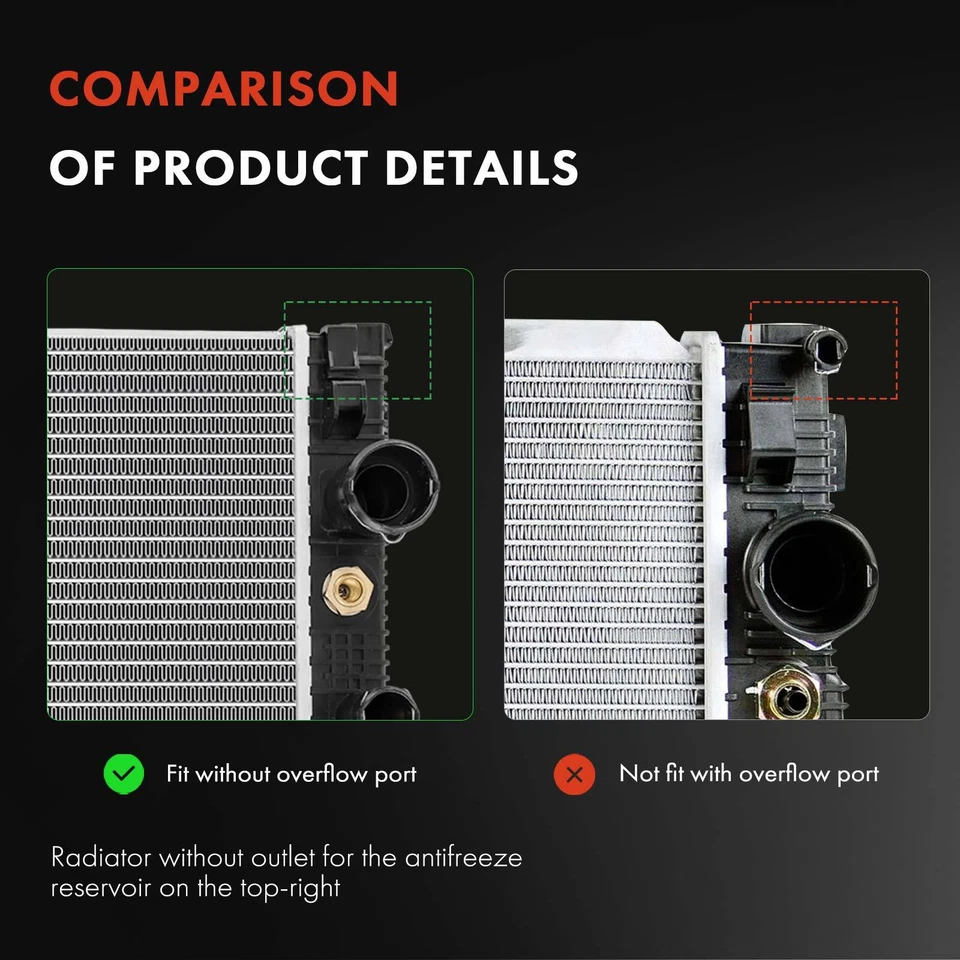 Aluminum Radiator for Mercedes-Benz W204 W212 C350 E250 GLK250 CLS550 Automatic - Image 2 of 4