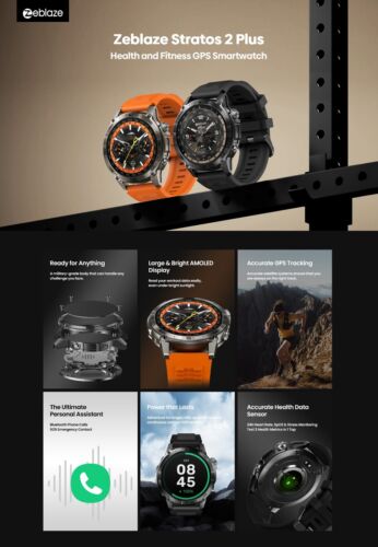 NEW Zeblaze Stratos 3 Pro Smart Watch Fitness 1.43”HD AMOLED Built-in GPS Black - Picture 3 of 7