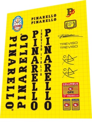 Pinarello Treviso frame Sticker set Black/Gold with Columbus GPX