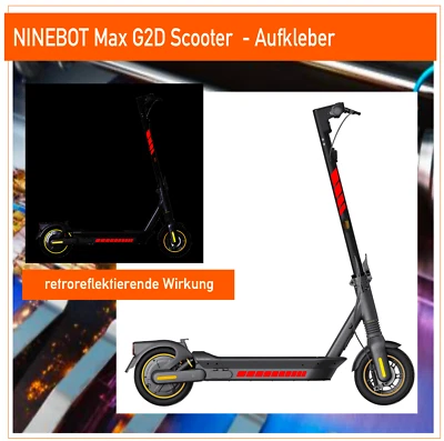 NINEBOT Max G2D Scooter - retroreflektierende  fluoreszierende Aufkleber - Bild 1 von 4