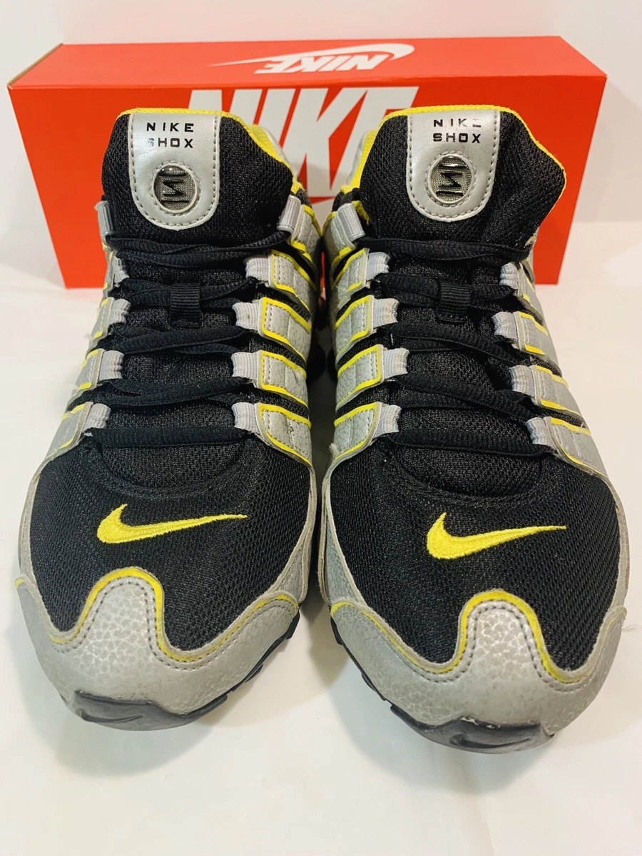 Black and top yellow nike shox