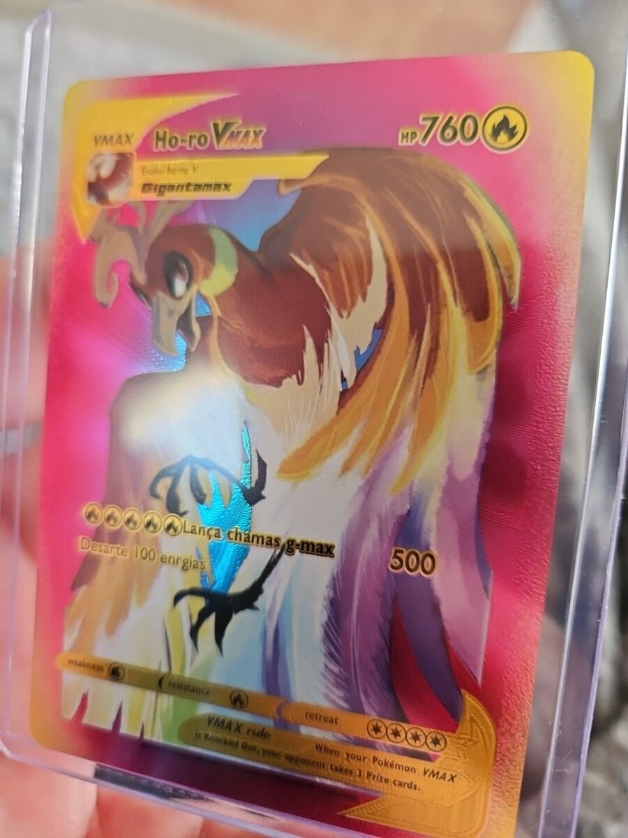 Ho-Ro Vmax Rainbow Foil Fan Art Vinyl Collector Pokemon Card Ho-Ro Vmax Rainbow Foil Fan Art Vinyl Collector Pokemon Card
