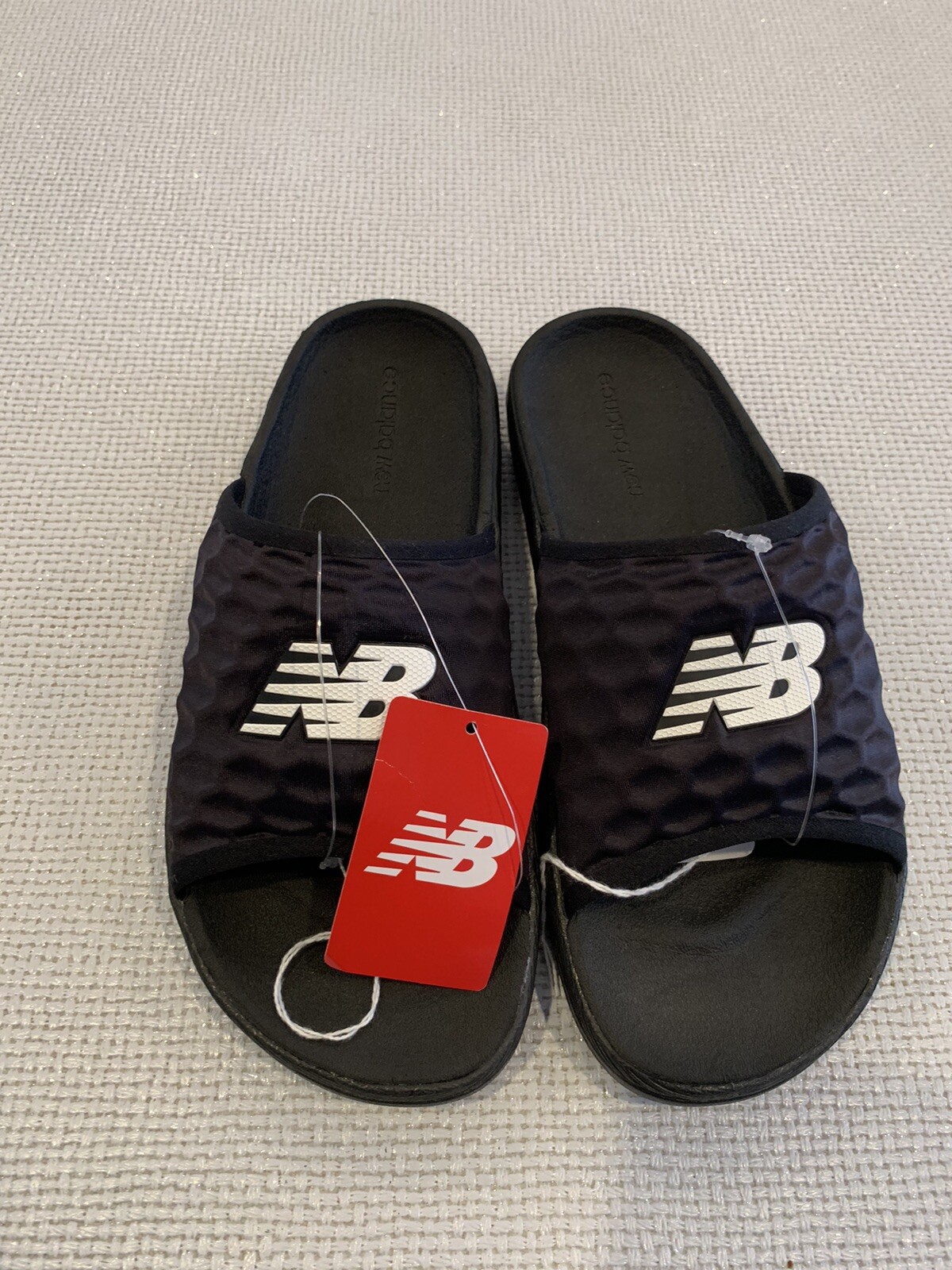 New Balance Men's Fresh Foam Slide Sandals Black White Size 8 193684245468  | eBay