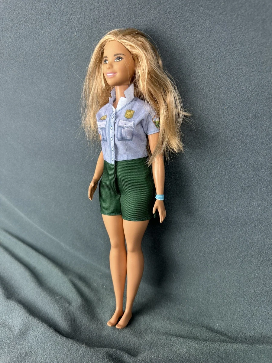 Barbie 12 Blonde Curvy Park Ranger Doll with Ranger Outfit