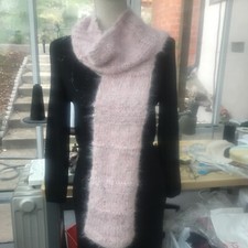 Hand Knitted Light Pink Scarf.