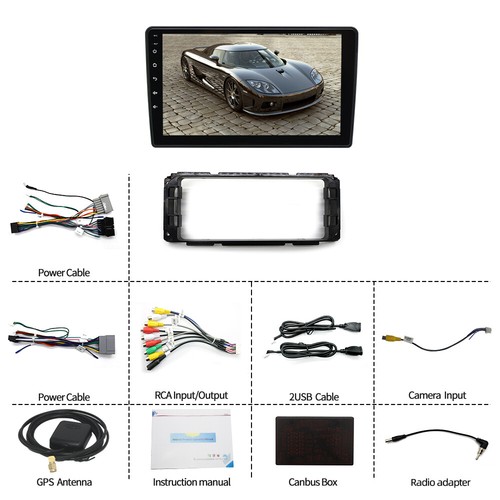 9'' Stereo Radio GPS Head Unit For Jeep Chrysler 300M Dodge Durango Ram pickup - Picture 8 of 24