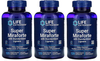 Super Miraforte with Standardized Lignans, 120 V Caps (3 pack special)