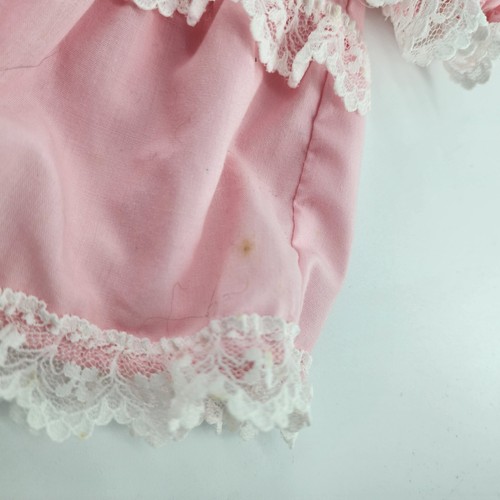 Vtg Baby Girls Pink Tiered Ruffle White Lace Trim Dress/Bloomers RN 50255 Sz 18M - Picture 9 of 18