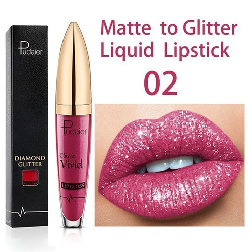 Make up 17 Shades Cosmetic Long-Lasting Glitter Liquid Lip Gloss Waterproof 5ml - Picture 14 of 30