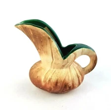 LEECRAFT Marbled Creamer Pitcher Scented Pinewood Pottery Vintage