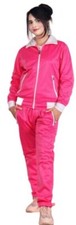 Women's Solid 2-piece Straight Leg Tracksuit Active Jacket  Pants