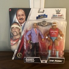 WWE Main Event Showdown Series 19 Mean Gene Okerlund & Hulk Hogan. ERROR. VHTF.