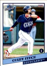 2018 Lakewood BlueClaws Choice #8 Colby Fitch Thompson's Station Tennessee Card