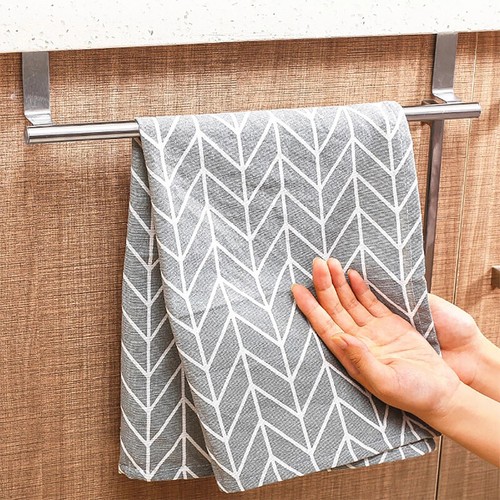Towel Bar Rack Hanging Holder For Kitchen Bathroom Cabinet Shelf Rail au - Picture 3 of 14