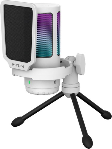 IXTECH USB Micrófono para Juegos para PC, Micrófono Condensador RGB con Soporte para Trípode - Imagen 8 de 8