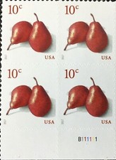 US  Scott #5178 10c Pears - Block of 4  MNH