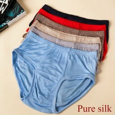 hommes Tricoté PURE SOIE SLIP confortable sous-vêtement CALEÇONS SLIP BAS