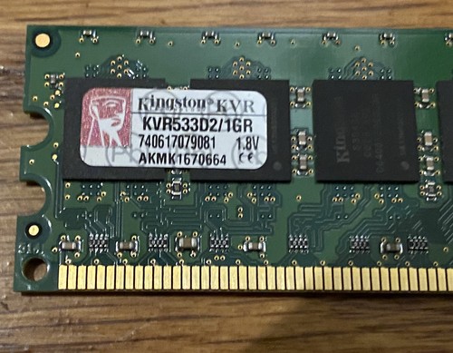 Kingston ValueRAM 1GB 240-Pin DDR2 SDRAM DDR2 533 (PC2 4200) RAM desktop memory - Picture 2 of 2