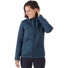 Womens Xs Extra Small Mammut Chamuera Ml Hooded Jacket Sweatshirt Wing Teal Blue