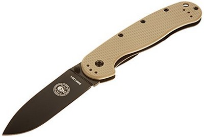 BRK Designed by ESEE Avispa Desert Tan Black BRK1301 Stainless Back Handle