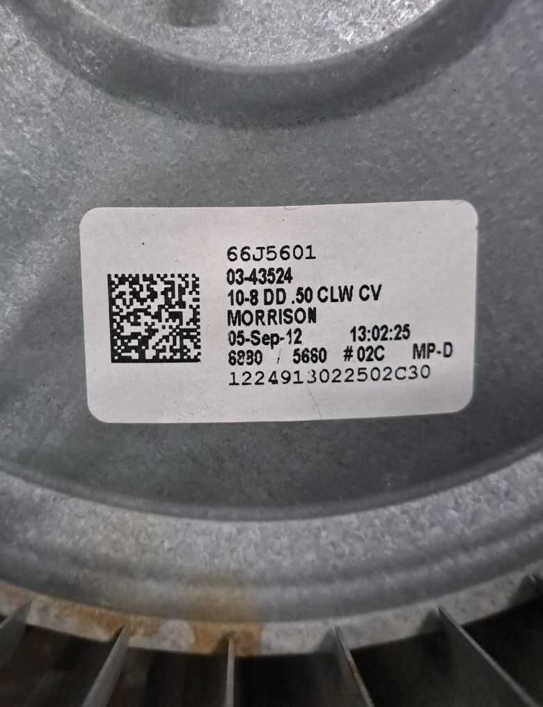 Ｔｉｌｔ 66J5601 (10 x 8) Lennox Furnace Blower Wheel DD13GJ48NT