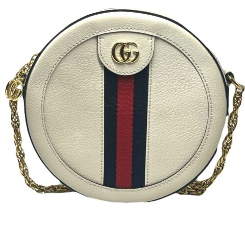 Gucci Crossbody Shoulder Bag Ophidia Leather Ivory 550618 Authentic - Picture 2 of 24