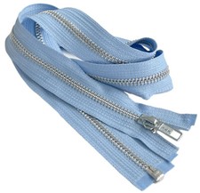 24 Inch YKK #5 Medium Weight Aluminum Metal Jacket Zipper Separating Made in USA