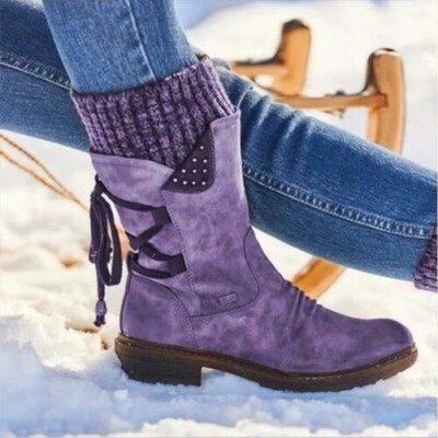 Mujer Elegante Plano Botas de Nieve para Invierno