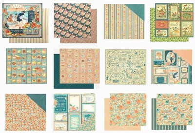 Graphic 45 Cafe Parisian 12 x 12 Cardstock PICK Patisserie Crepe Petit Sweet Bon