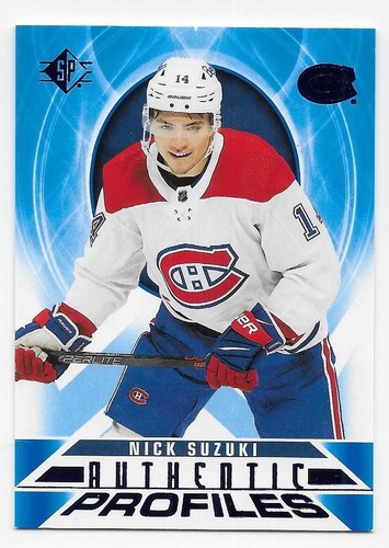 20/21 SP AUTHENTIC PROFILES BLUE PARALLEL Hockey (#AP1-AP20) U-Pick From List - Picture 10 of 19