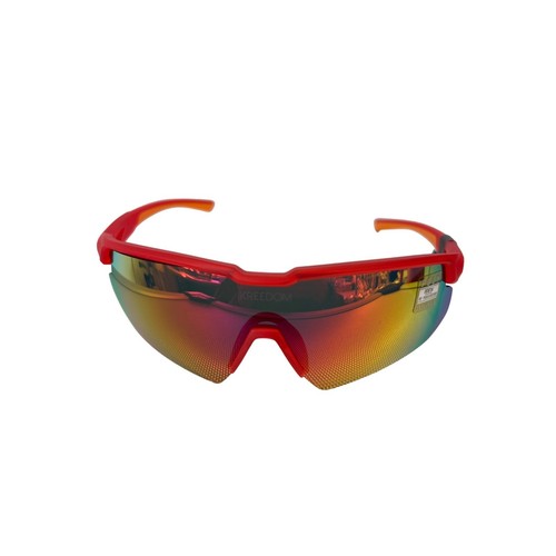 Kreedom Polycarbonate Sports Sunglasses Lenses Red Orange Cycling Athleisure NEW