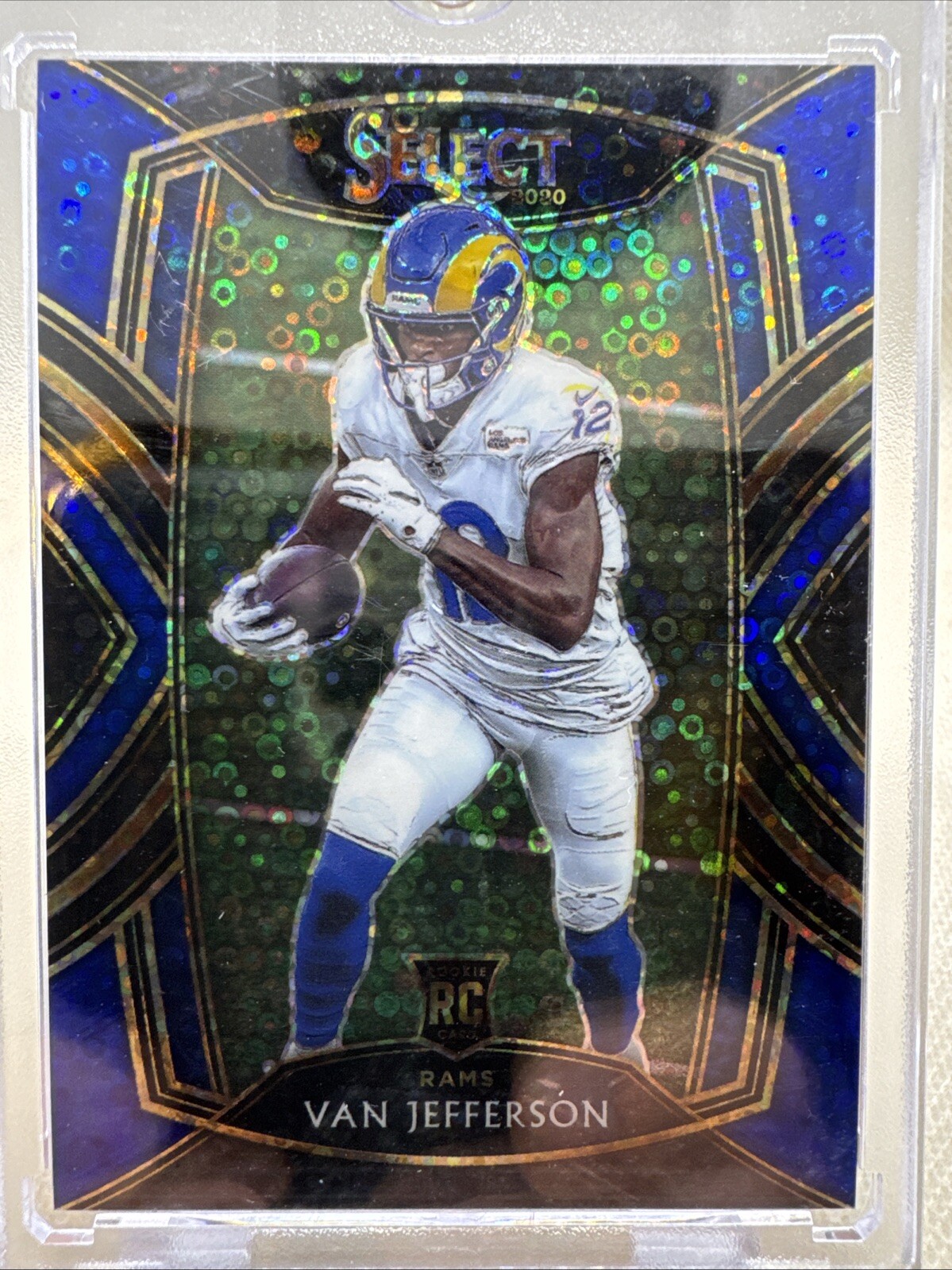 Van Jefferson 2020 Panini Select Club Level #271 Blue Disco #2/25 RC LA Rams