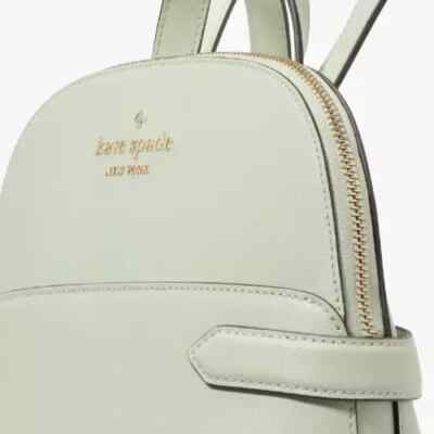 Kate Spade New York Olive Green Dome Backpack Saffiano Leather NWB Kate Spade Staci Dome Backpack Mint Green Leather Lt  main image 2