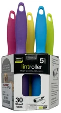 Smart Design Mini Lint Rollers, Set of 5, 150 Sheets Total; Easy to Peel